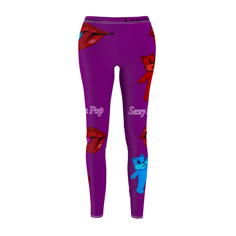 Sexy Dripz Pop Casual Purple Leggings