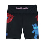 Black 'Sexy Dripz Pop' Workout Shorts