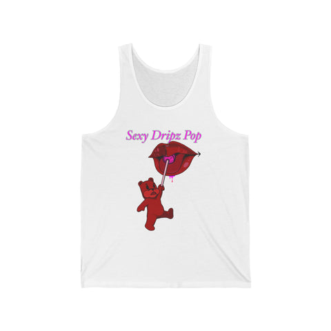 Sexy Dripz Pop (Multi-Colors) Unisex Jersey Tank
