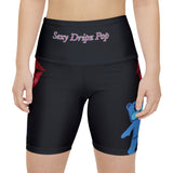 Black 'Sexy Dripz Pop' Workout Shorts