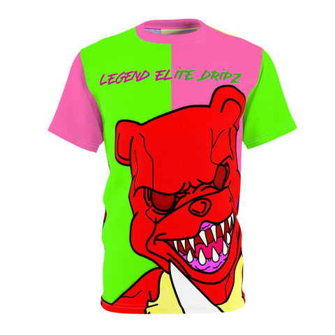 Lime Green & Hot Pink Bear Dripz Zilla Shirt