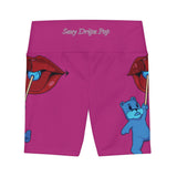 Pink 'Sexy Dripz Pop' Workout Shorts