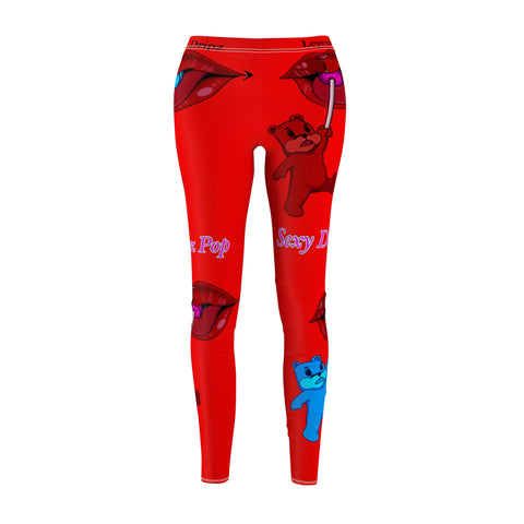 Sexy Dripz Pop Casual Red Leggings