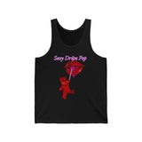 Sexy Dripz Pop (Multi-Colors) Unisex Jersey Tank