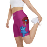 Pink 'Sexy Dripz Pop' Workout Shorts
