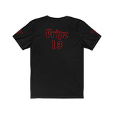 "Dripz 13 tee back design"